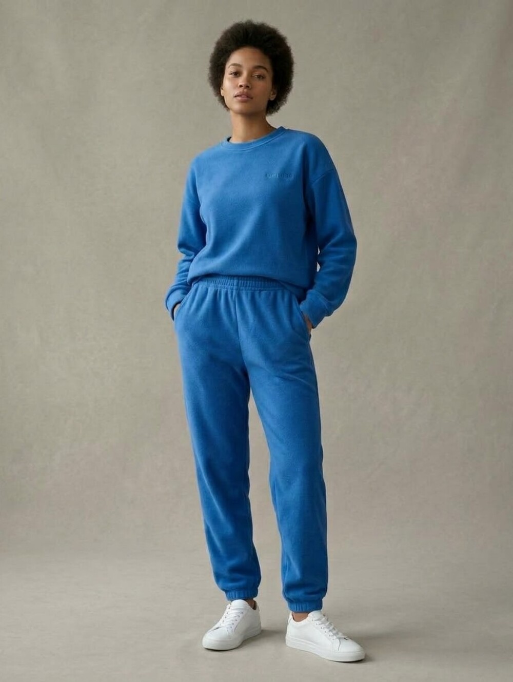 Blue Women's Fleece Jogger Pants